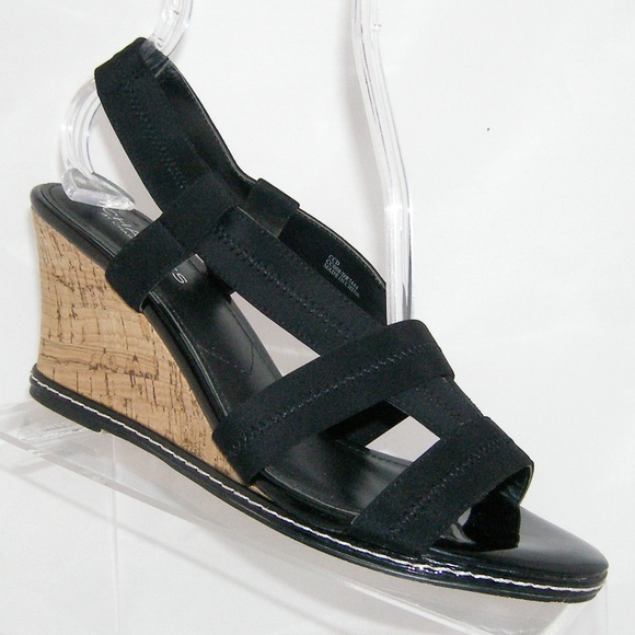 charles david black wedges